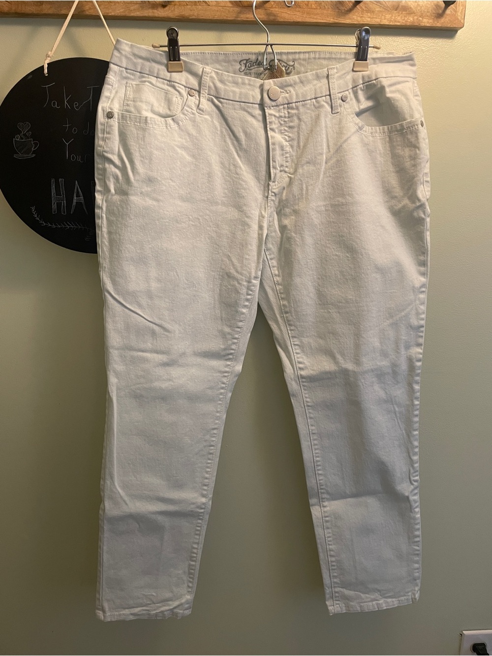 Faded Glory Women's White Straight Leg Jeans